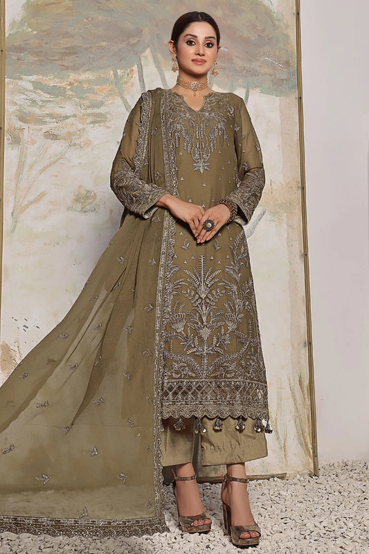 Fleur By Soghat Unstitched 3 Piece Festive Emb Luxury Chiffon Collection'2024-SF-01