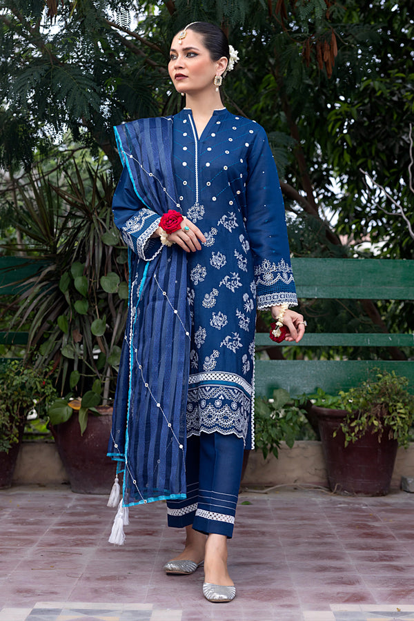FESTIVE EMBROIDERED LUXURY LAWN BY || LAKHANY || LSM- 01