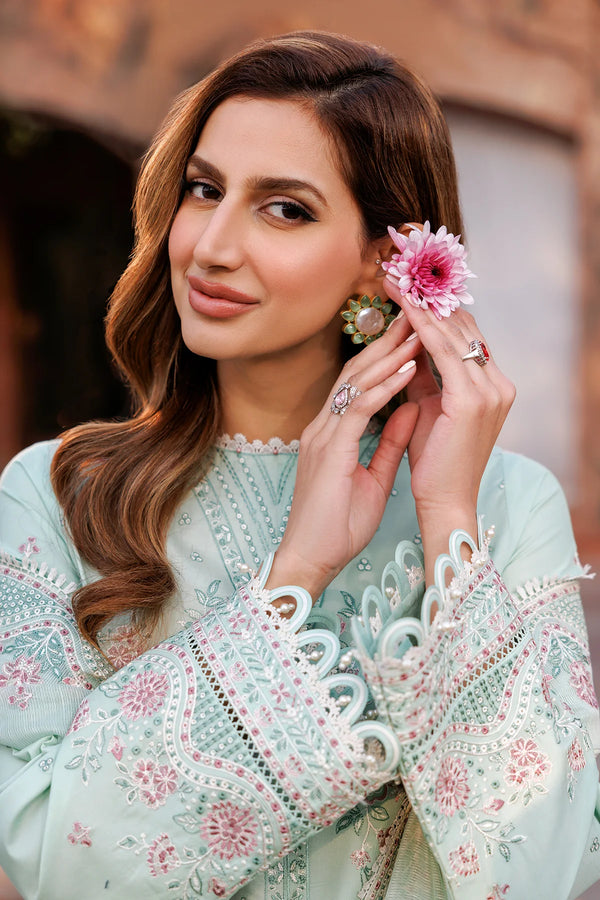 KAAVISH FESTIVE LAWN BY FARASHA| WHISPER MINT