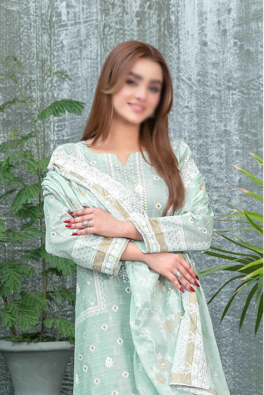 Sameeha Emb Paste Print Cutwork Dupatta By Tawakkal Fab D-1916
