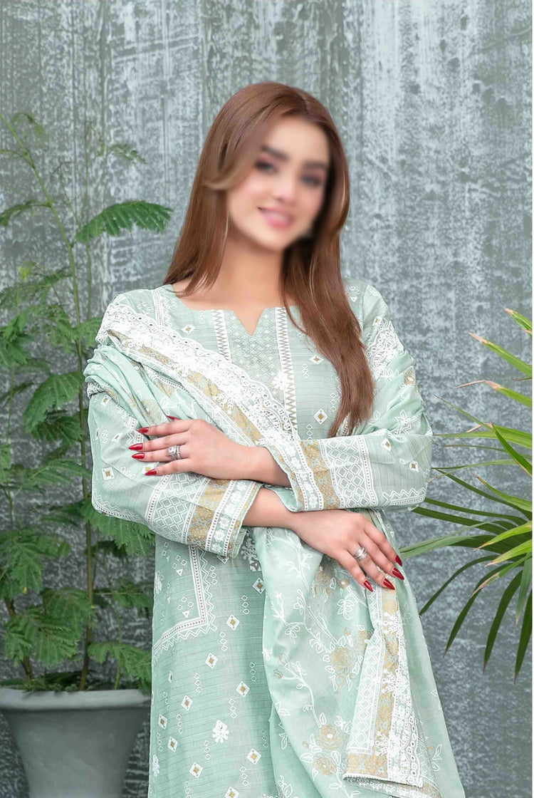 Sameeha Emb Paste Print Cutwork Dupatta By Tawakkal Fab D-1916