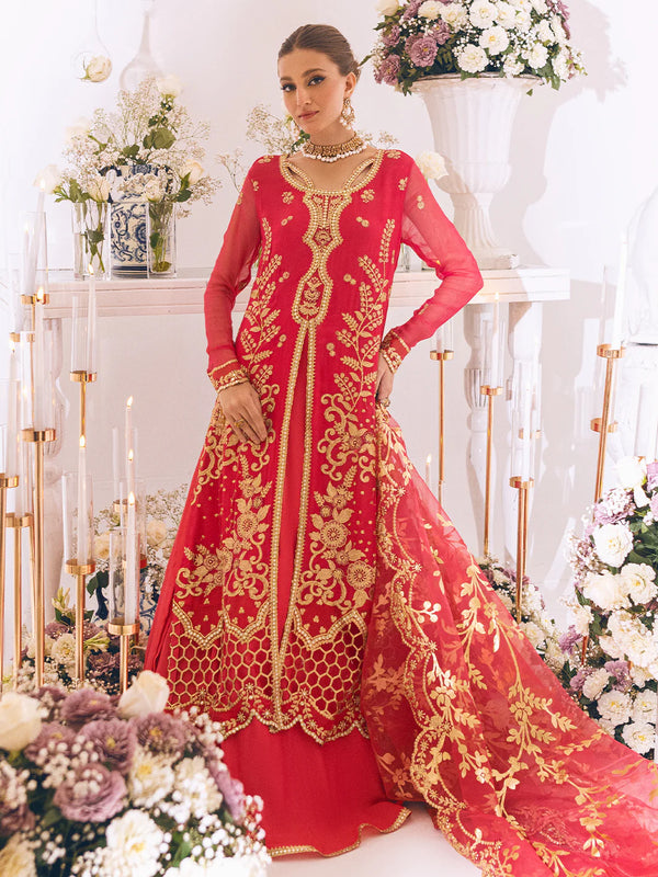 SAWARIYA LUXURY CHIFFON KALIDAAR UN-STITCHED 3PC SUITS BY ROHEENAZ -10