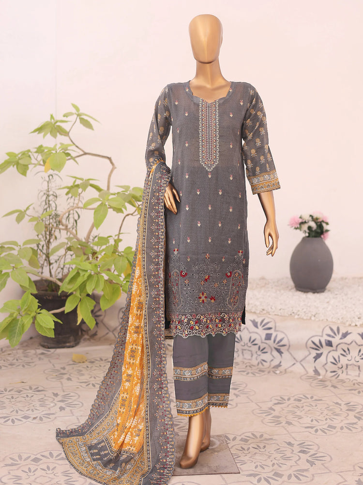 Humsafar By MTF Digital Printed Embroidery Lawn | Unstitched Suit D01