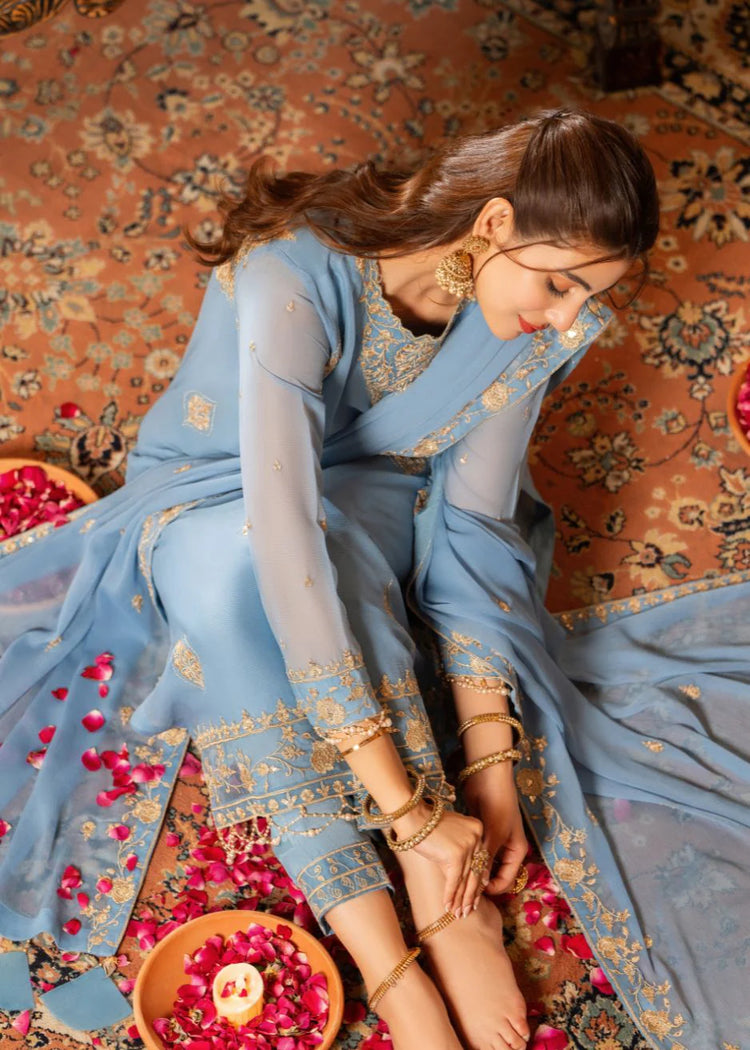 AFSANAY LUXURY CHIFFON UNSTITCHED 3P| BY SHAHZEB - YASRA