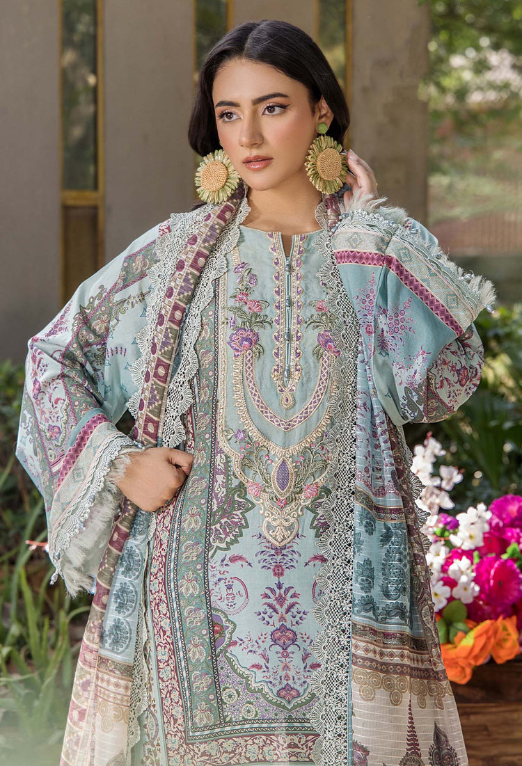 JASMINE UN-STITCHED LAWN  ADAN LIBAS -2361