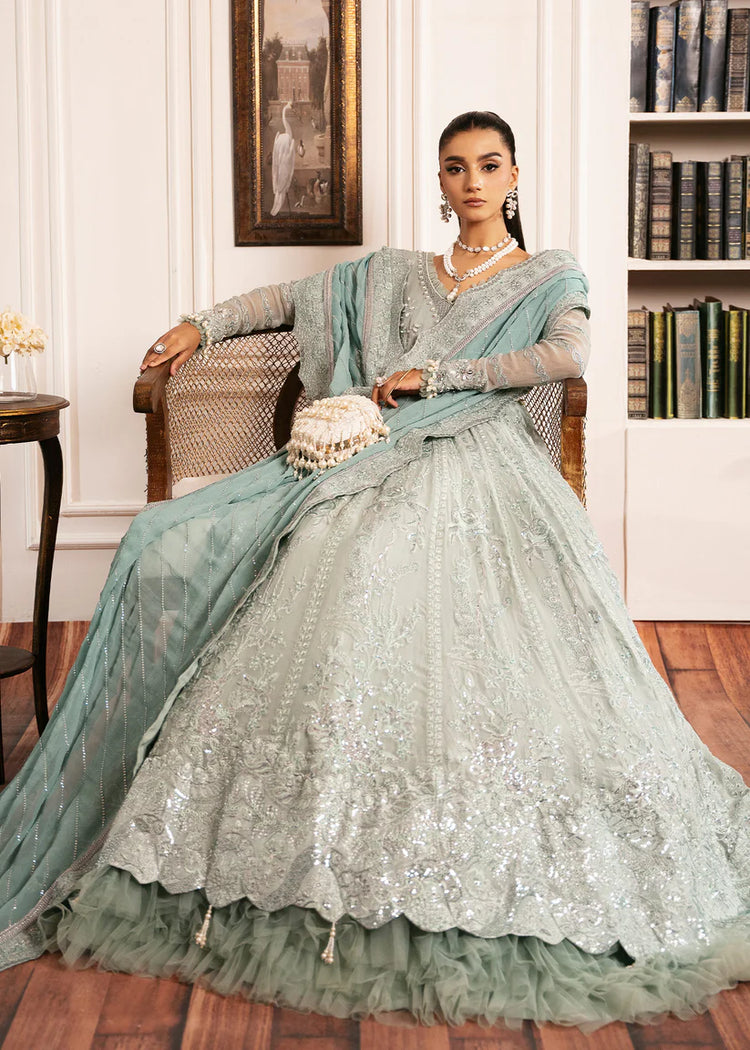 INAYAT ALIF BY AJR LUXURY WEDDING UN-STITCHED 3PC| EQUISITE-ROSE