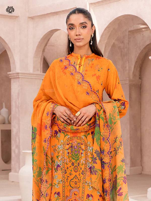 Mahlij By Gulljee Printed Embroidered Lawn Collection - D02