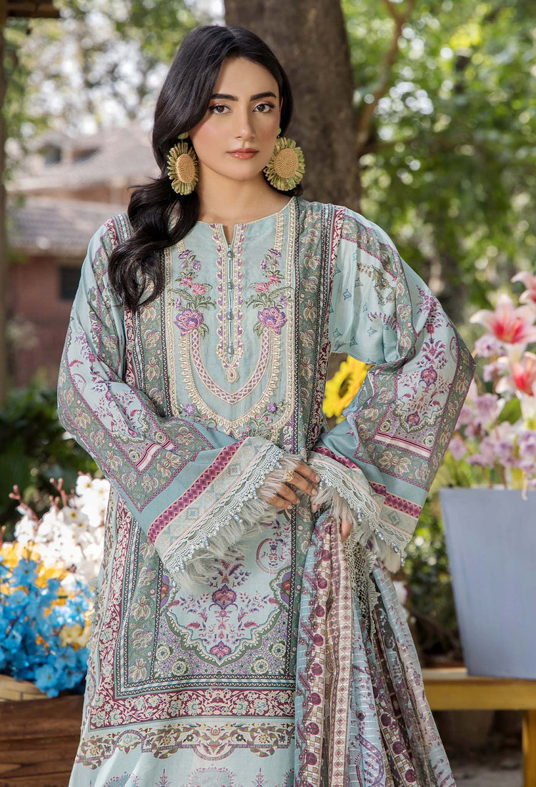 JASMINE UN-STITCHED LAWN  ADAN LIBAS -2361