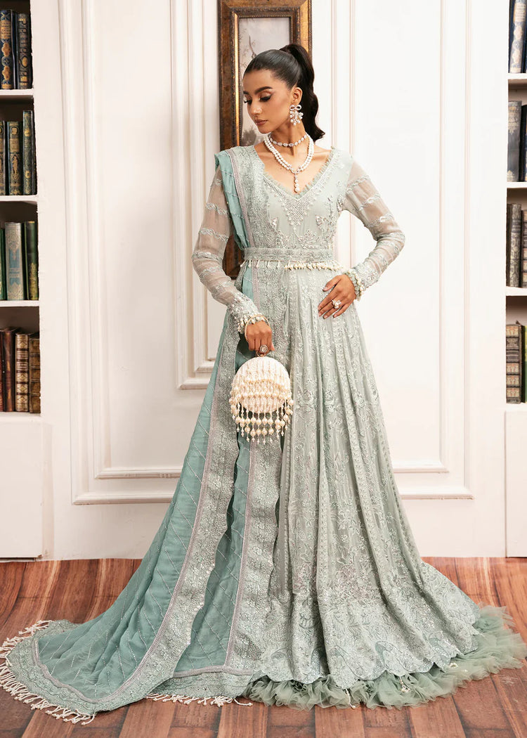 INAYAT ALIF BY AJR LUXURY WEDDING UN-STITCHED 3PC| EQUISITE-ROSE