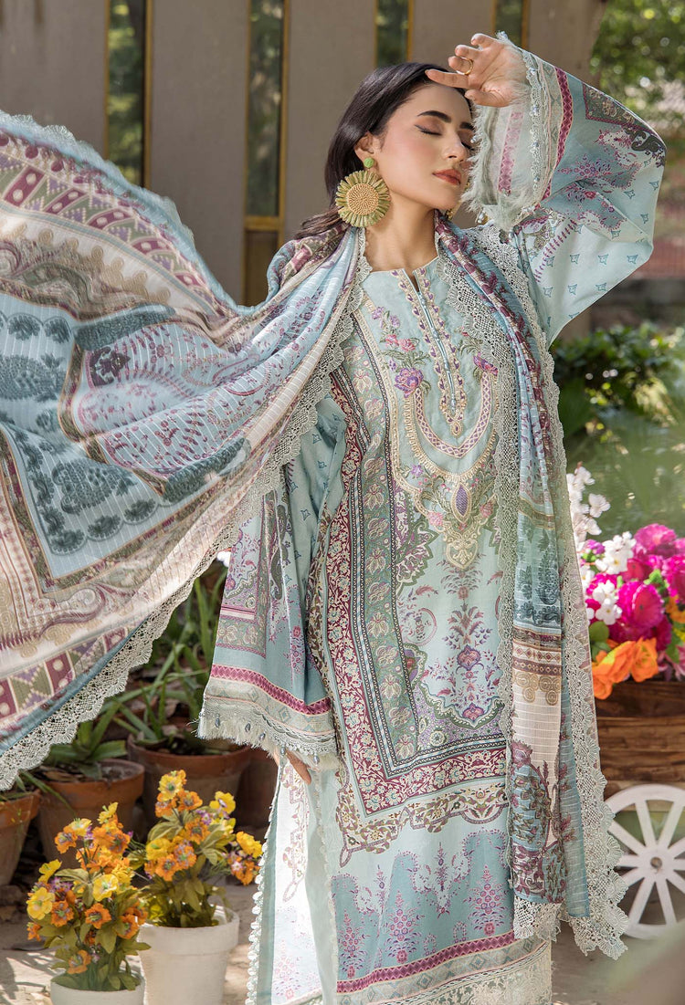 JASMINE UN-STITCHED LAWN  ADAN LIBAS -2361