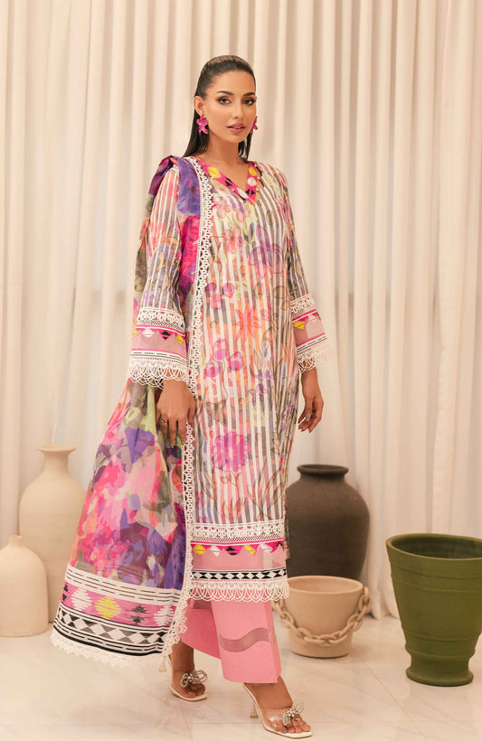 SUNSHINE BLOOM - COTTON SILK | UN-STITCHED-3PC | S-02