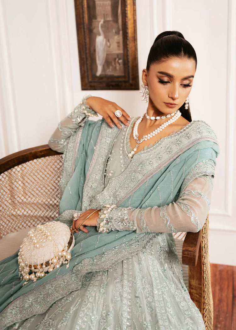 INAYAT ALIF BY AJR LUXURY WEDDING UN-STITCHED 3PC| EQUISITE-ROSE