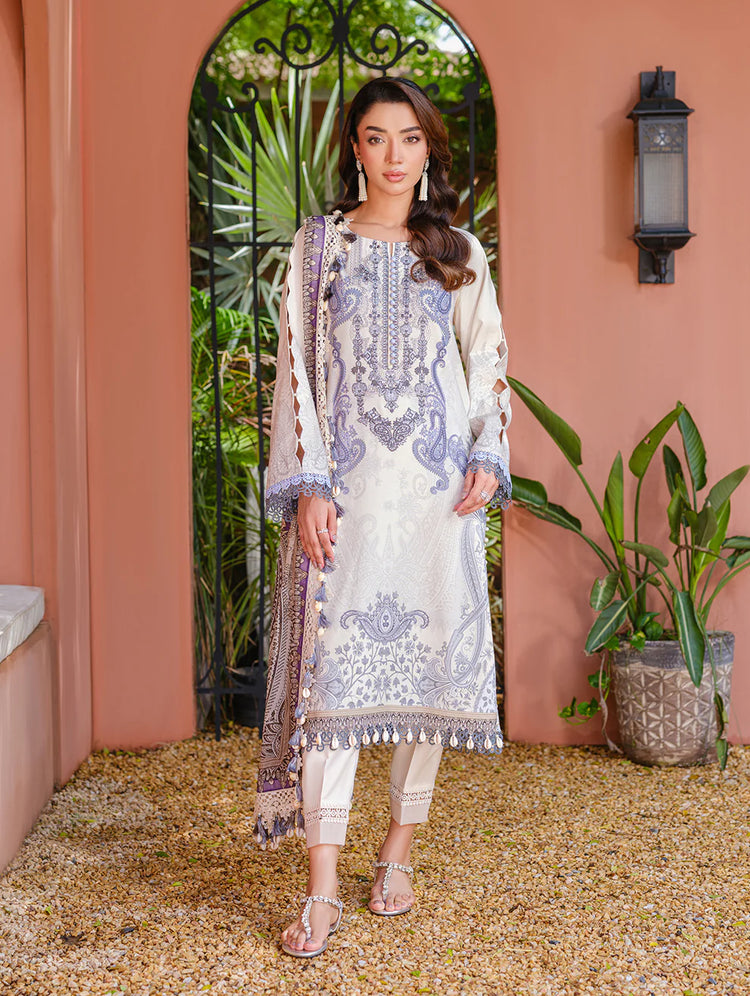 JADE URBANE EMBROIDERED CAMBRIC LAWN | D-06