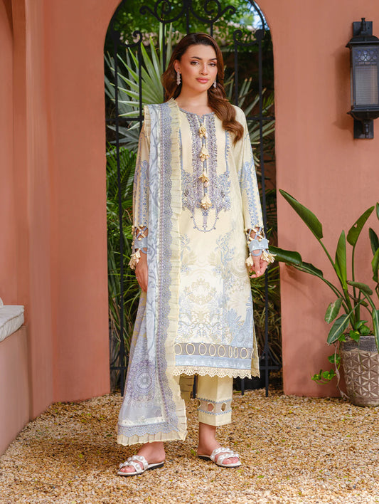 JADE URBANE EMBROIDERED CAMBRIC LAWN | D-08