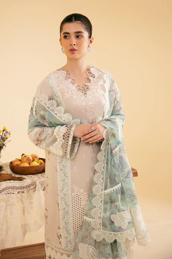 QLINEKARI BY QALAMKAR UN-STICHED 3PC|SQ-13 AYSEL