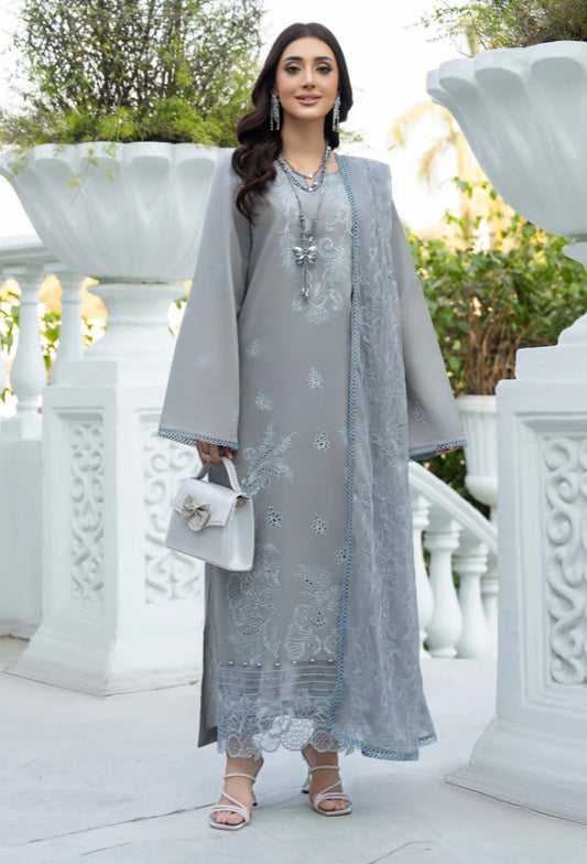 AVIVA BY HUMDUM UN-STITCHED 3PC | D-06