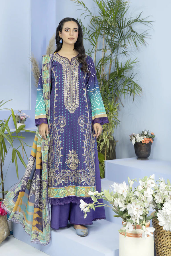 ALLURE BY JOHRA UN-STITCHED 3PC | JH-742-AU