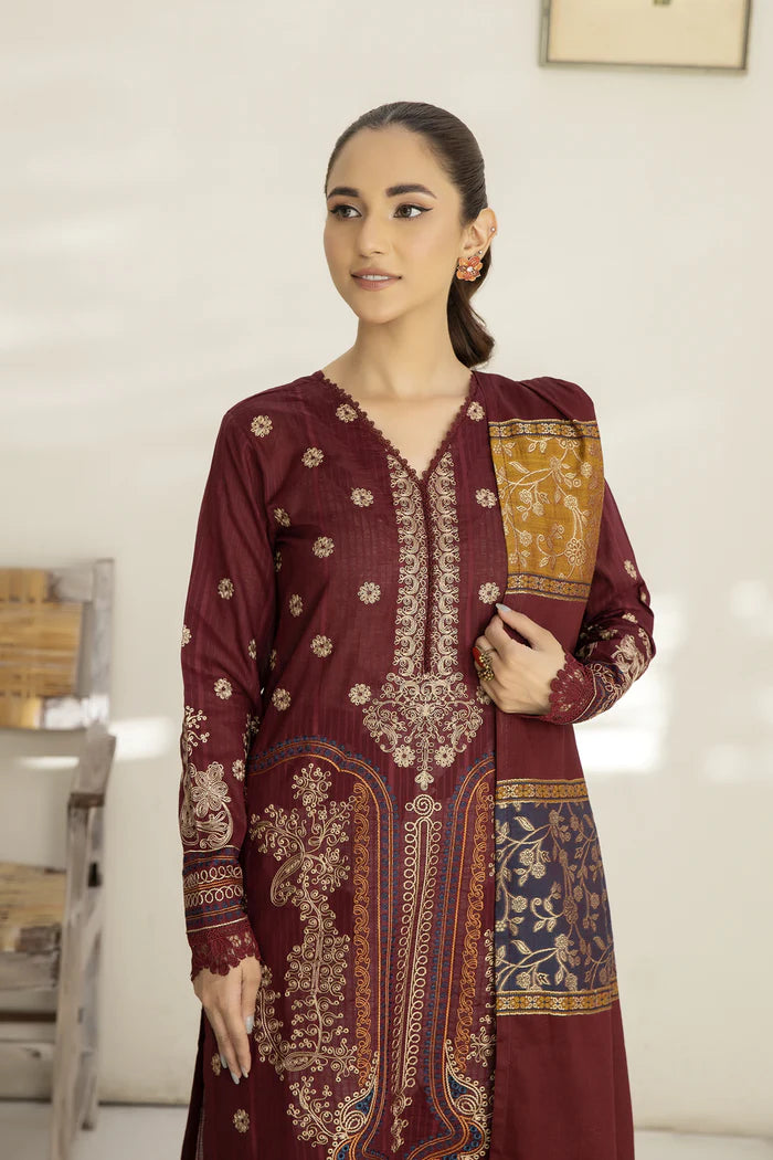 BLOSSOM BY JOHRA JACQUARD UN-STITCHED 3PC | JH-757-BM