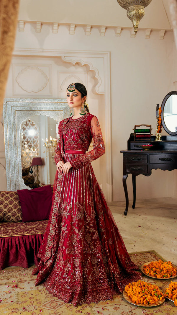 ZIRCON BY ZEBTAN UN-STITCHED 3PC | ANARKALI ZQ-09