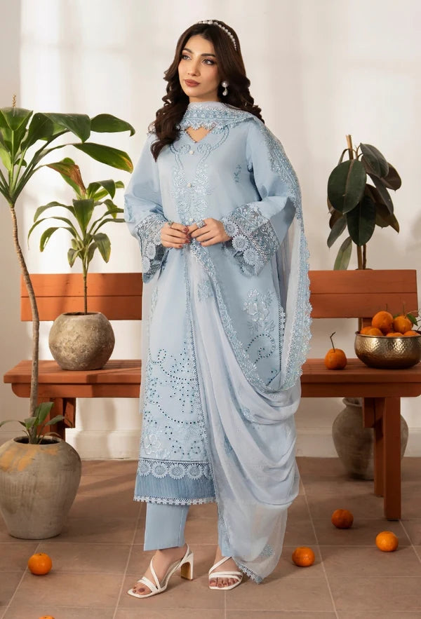 MERAKI BY HUMDUM UNSTITCHED LAWN D-06
