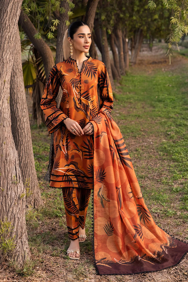 SHEEN PRINTS BY ALIZEH UN-STICHED 3PC|AF-PL-6013-MARIGOLD