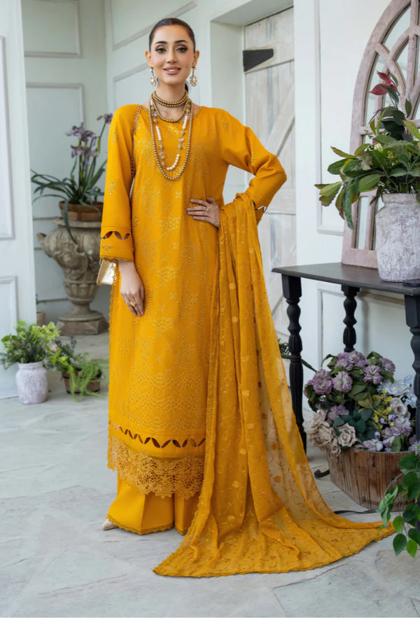 AVIVA BY HUMDUM UN-STITCHED 3PC | D-08