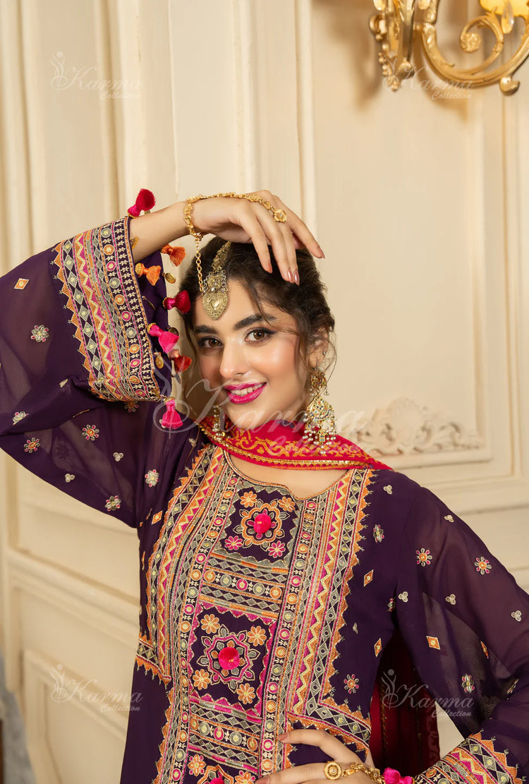 ROOHI KARMA- Plum Purple