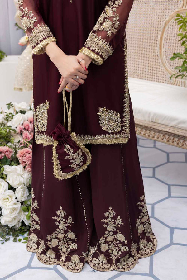 ZARDOZI NIKAH- 02 MAROON