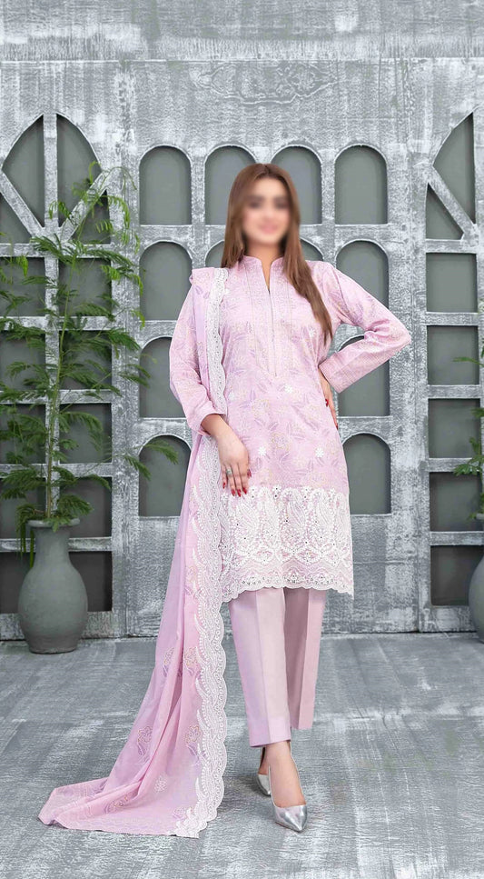 Sameeha Emb Paste Print Cutwork Dupatta By Tawakkal Fab D-1917