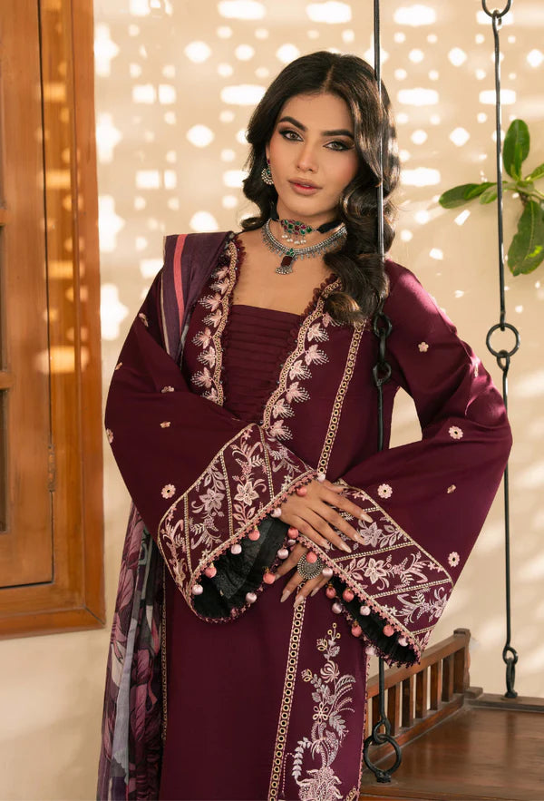 MEHRMAA BY HUMDUM UN-STITCHED 3PC | D05 Mahveen