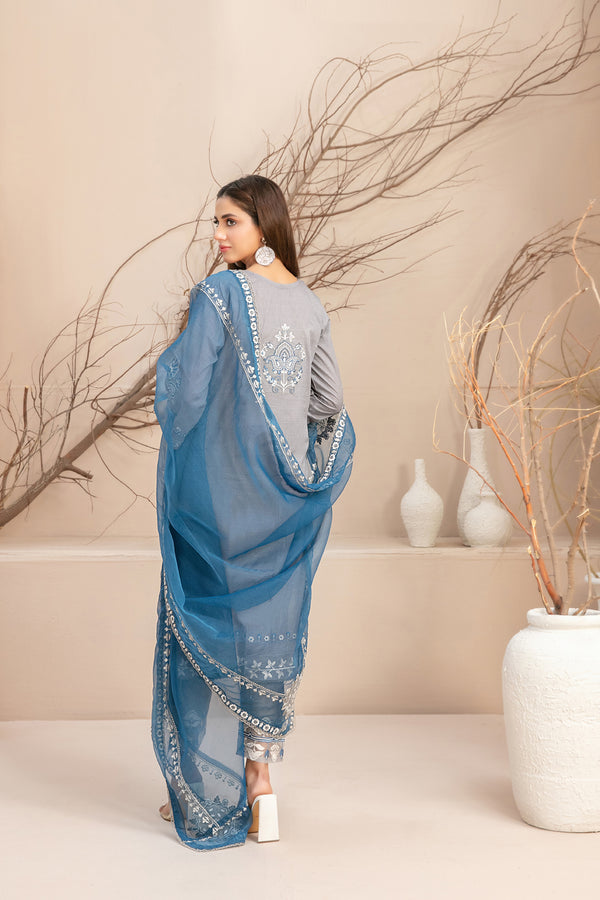 MAHLAA LAWN STITCHEDBY TAWAKKAL D-2782