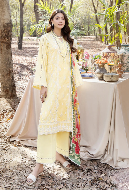 BLOSSOM UN-STITCHED EMB ROIDERED LAWN  BY ADAN LIBAS - 5102