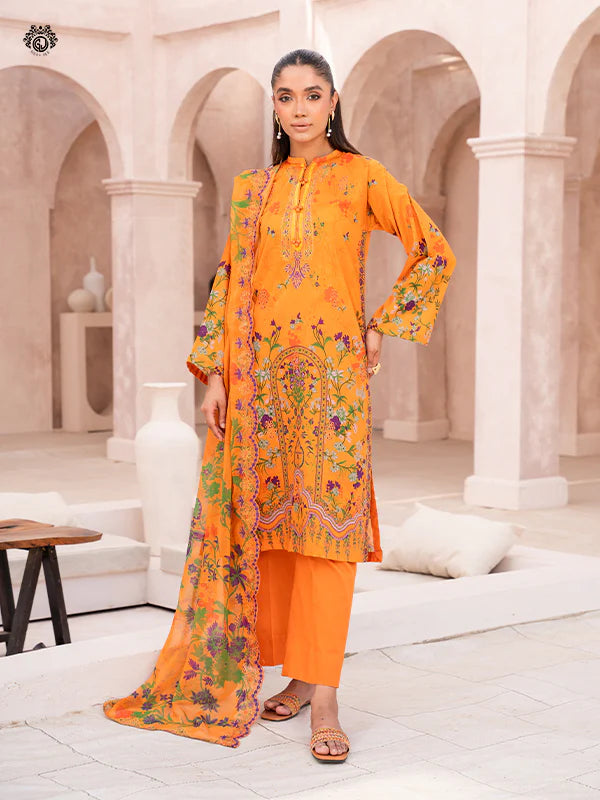 Mahlij By Gulljee Printed Embroidered Lawn Collection - D02