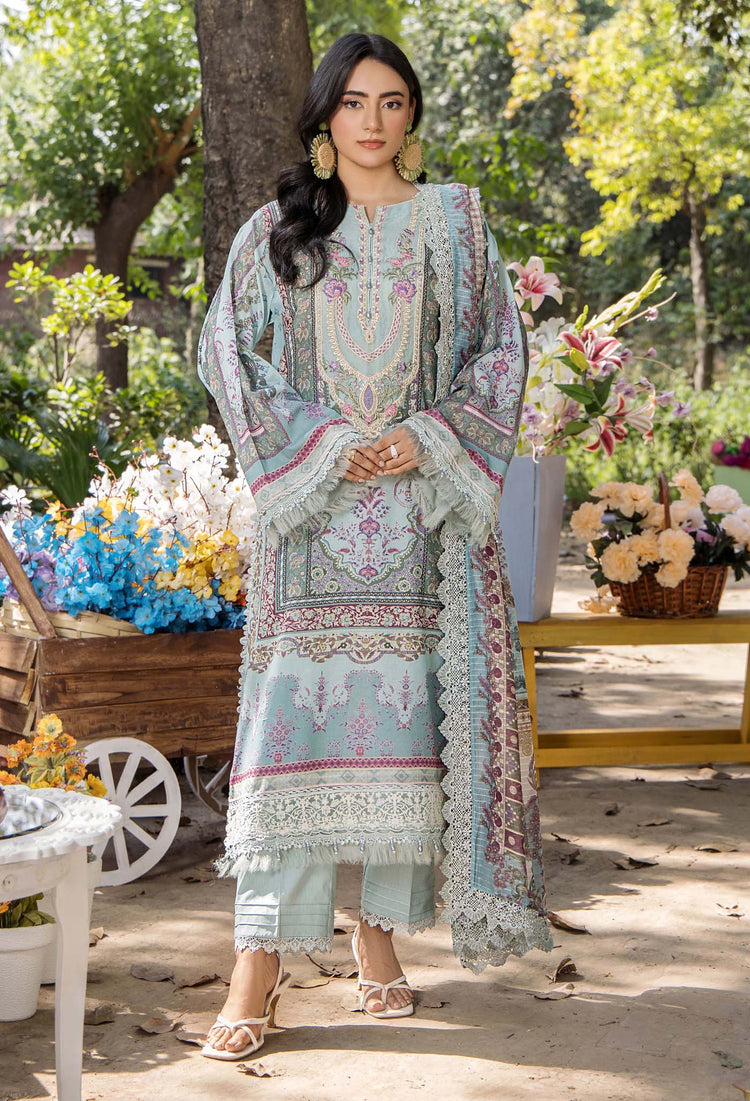 JASMINE UN-STITCHED LAWN  ADAN LIBAS -2361