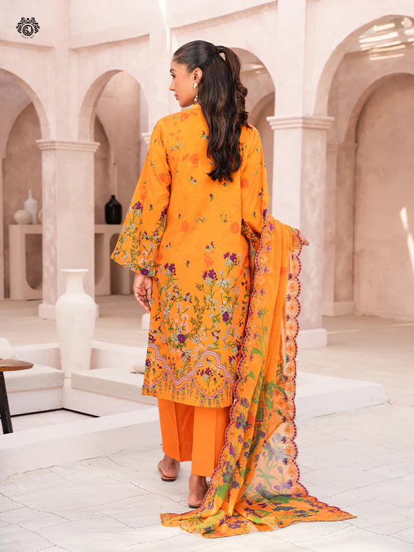 Mahlij By Gulljee Printed Embroidered Lawn Collection - D02