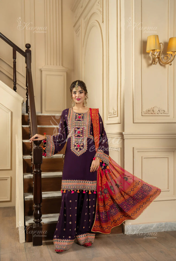 ROOHI KARMA- Plum Purple