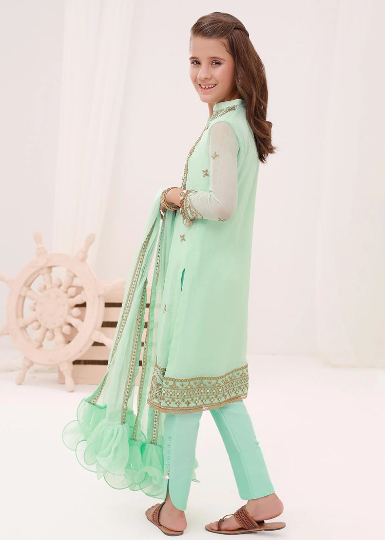 MERAKISH LUXURY CHIFFON KIDS WEAR 3PC SUITS -MS-03