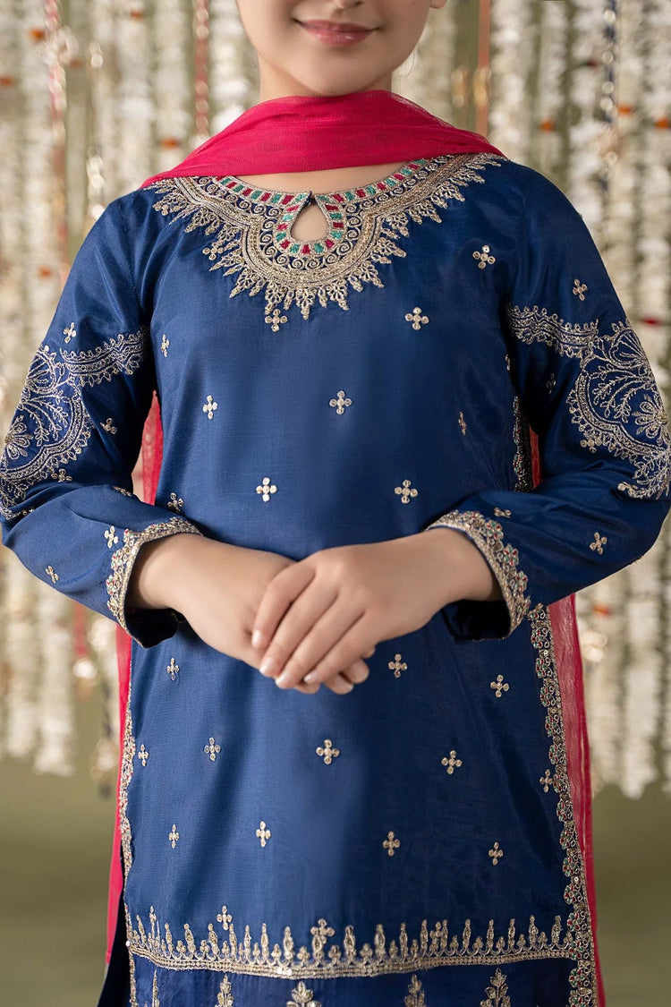 M KIDS BY MARIA B 2025 MKS-EF25-27 NAVY BLUE