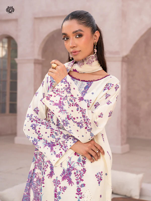 Mahlij By Gulljee Printed Embroidered Lawn Collection - D03