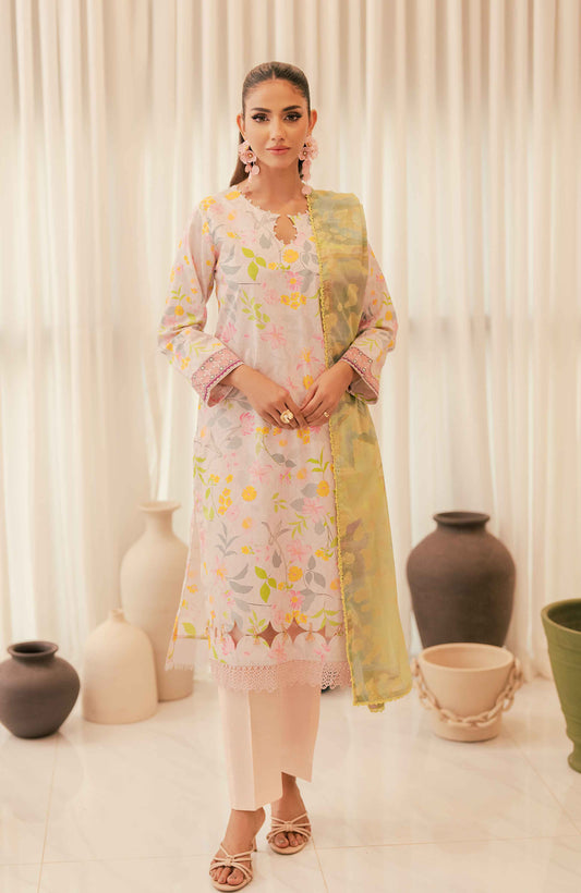 SUNSHINE BLOOM - COTTON SILK | UN-STITCHED-3PC | S-03