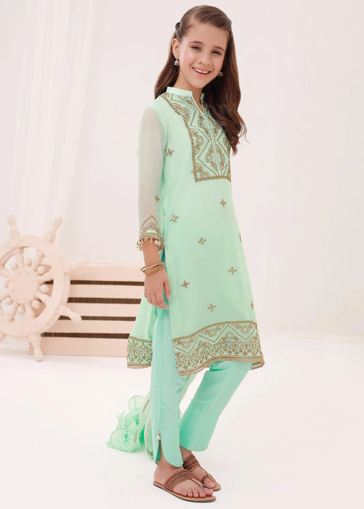 MERAKISH LUXURY CHIFFON KIDS WEAR 3PC SUITS -MS-03