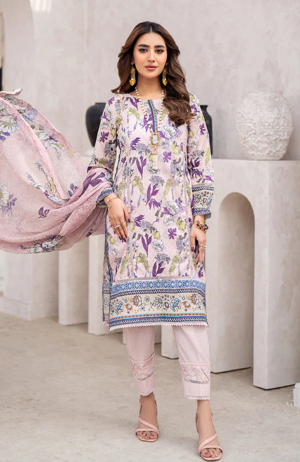 SUNSHINE BLOOM BY ALZOHAIB UN-STITCHED 3PC| D-03