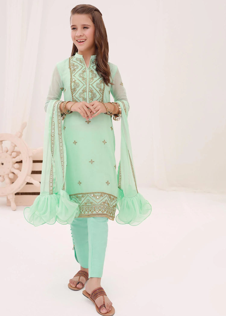 MERAKISH LUXURY CHIFFON KIDS WEAR 3PC SUITS -MS-03