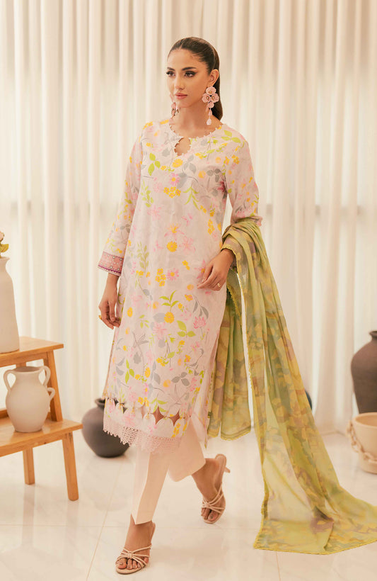 SUNSHINE BLOOM - COTTON SILK | UN-STITCHED-3PC | S-03