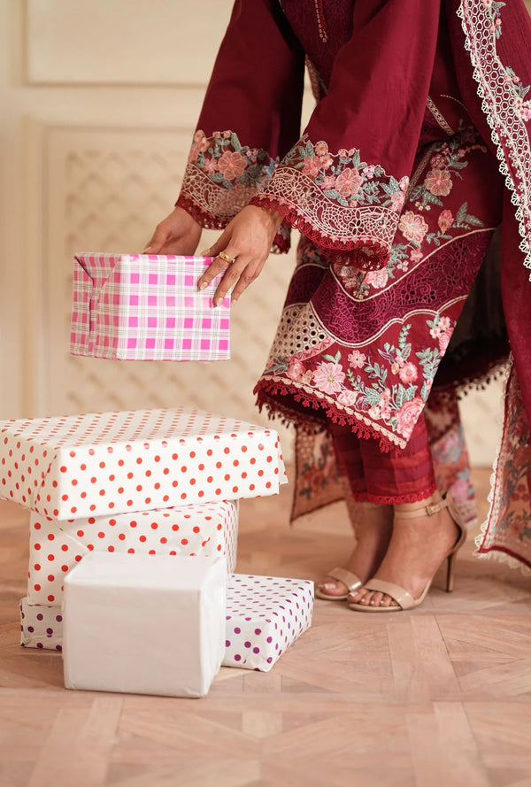 AJR SIGNATURE LAWN UN-STITCHED 3PC| CRIMSONE