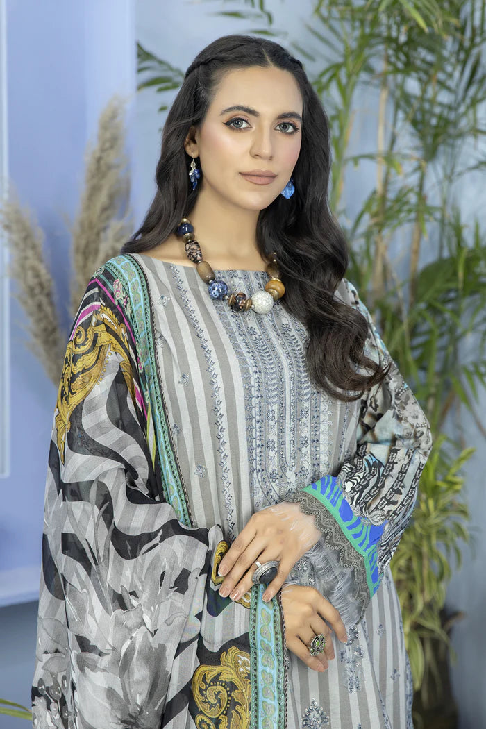 ALLURE BY JOHRA UN-STITCHED 3PC | JH-744-AU