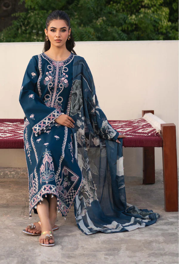 MEHRMAA BY HUMDUM UN-STITCHED 3PC | D06 Meher