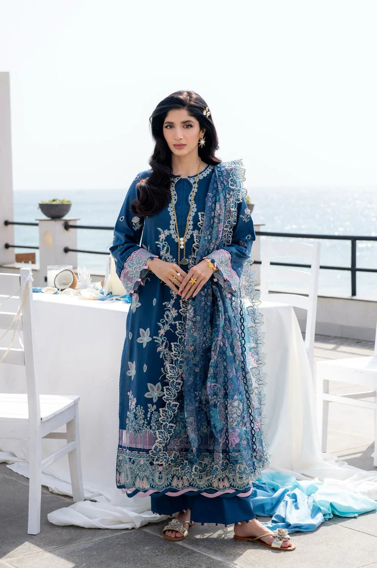 SAAGAR BY AABYAAN LUXURY FESTIVE LAWN | AZURA