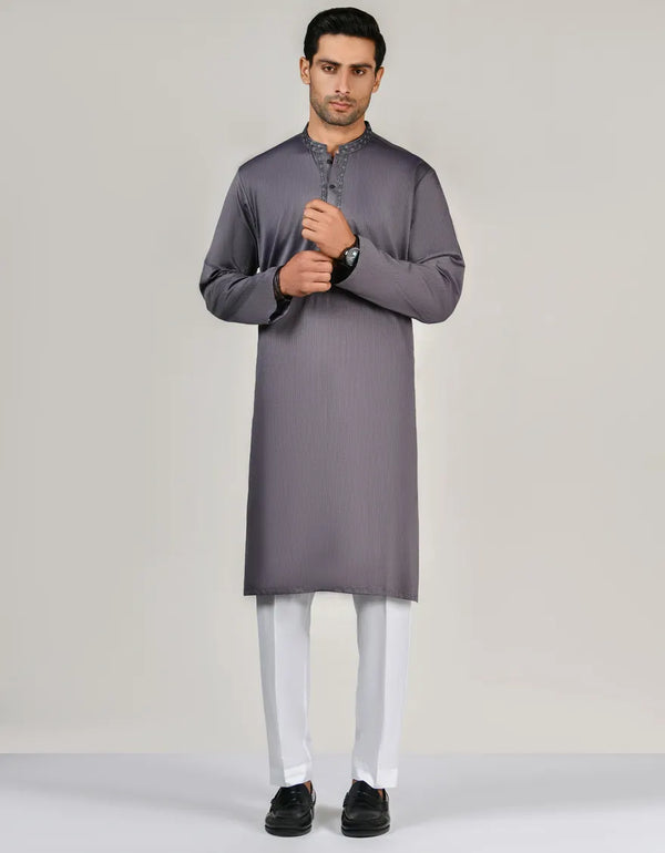 PURPLE COTTON KURTA | JJK-A-32834