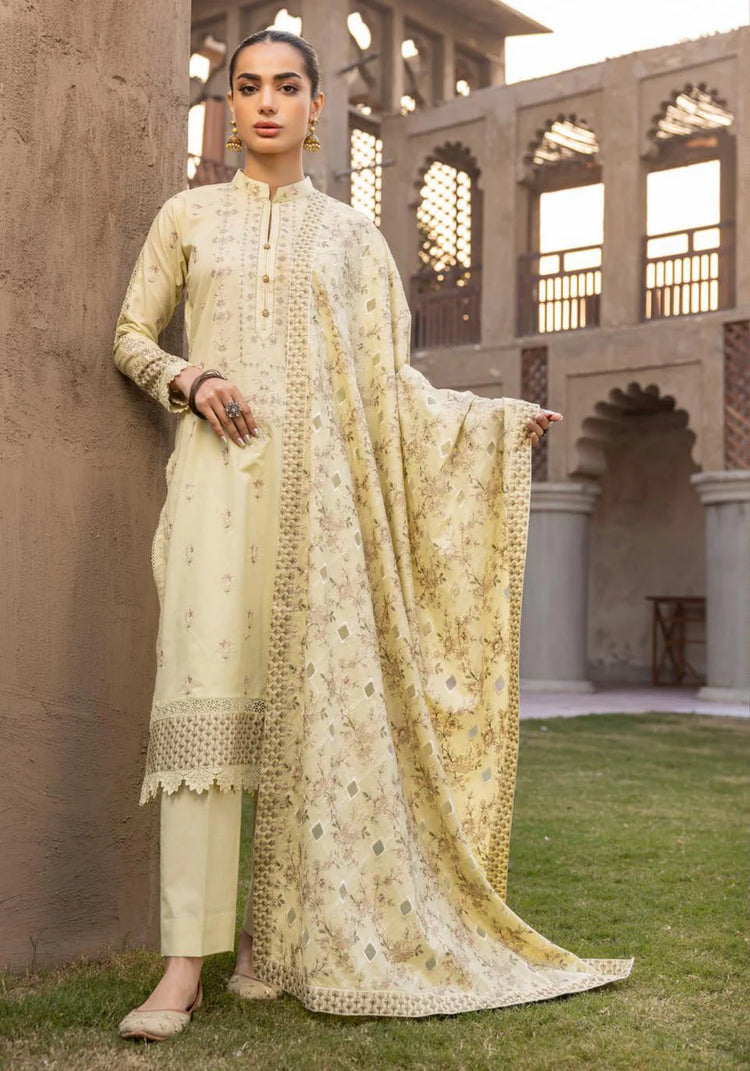 NOOR E CHASHAM BY KHOOBSURAT UN-STICHED 3-PC|L-07